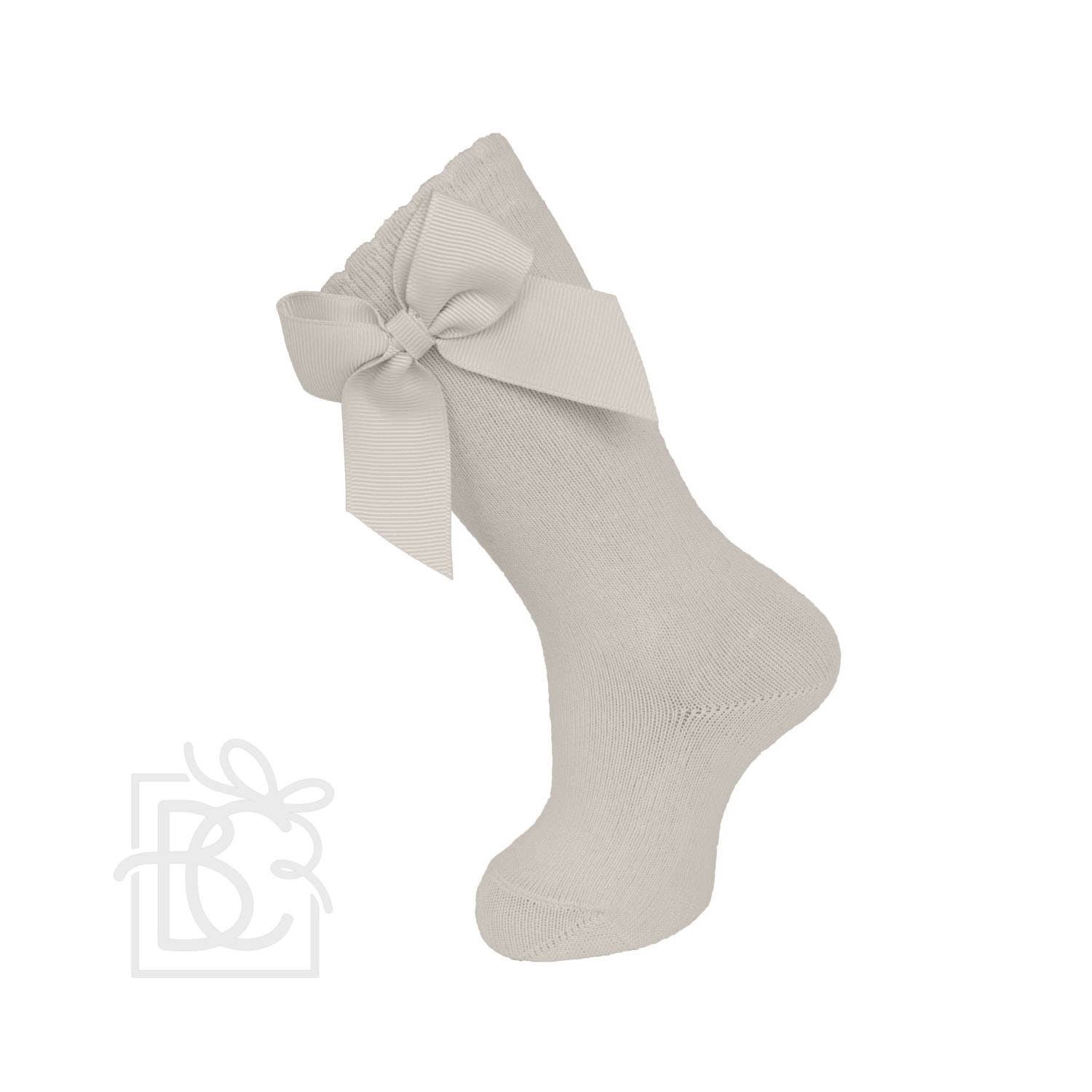 Carlomagno - Wholesale Socks - Kids - Knee Socks With Gross Grain Side Bow13
