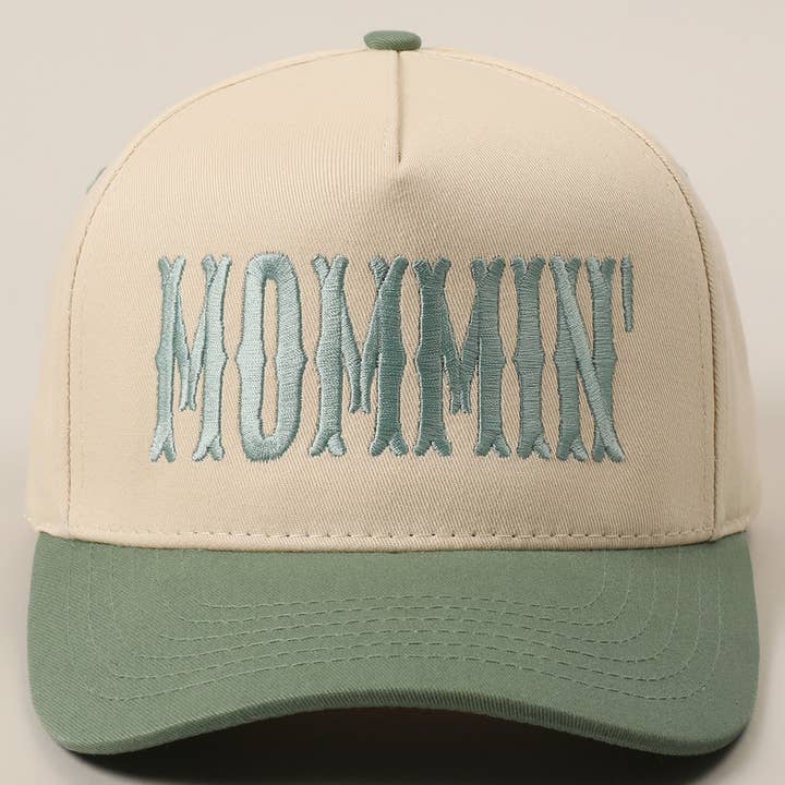 Fashion City - Wholesale Trucker Hat - Unisex - MOMMIN' Letter Embroidery Two-Tone Trucker Hat