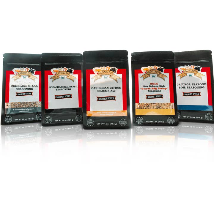 Lagniappe Spice & Tennessee Spice Company - Wholesale Rub - Lagniappe MINI Starter Pack 2 (Beef Pork Chicken Seafood)