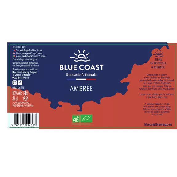 Blue Coast Brewing Company - Wholesale Beer - Craft Beer - Amber - Organic - 33cl3