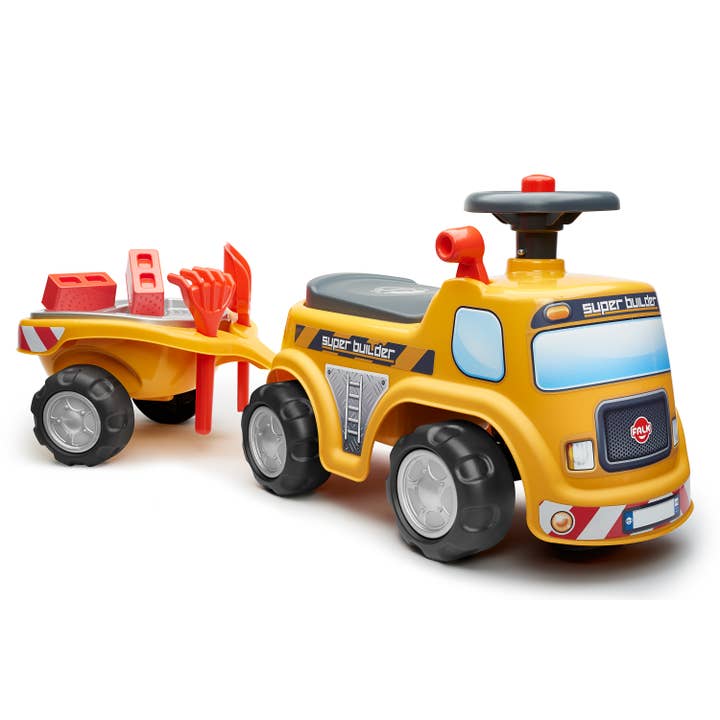 Super Builder Vehicle W/ Trailer &Sand Playset Ride-on 1-3 Y for wholesale by American Hobbies & Merchandising