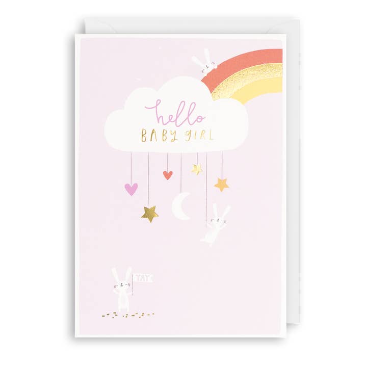 BABY GIRL Fødselsdagskort for engroshandel hos Meraki Greeting Cards