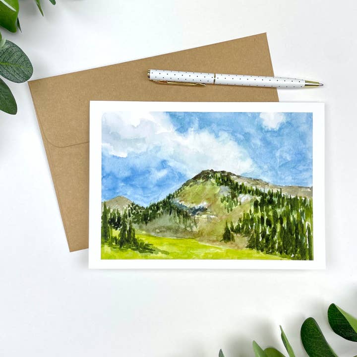 Biglietto di auguri «Utah Mountains» 12,7 x 17,8 cm per la vendita all'ingrosso da parte di Shelly Cluff Art