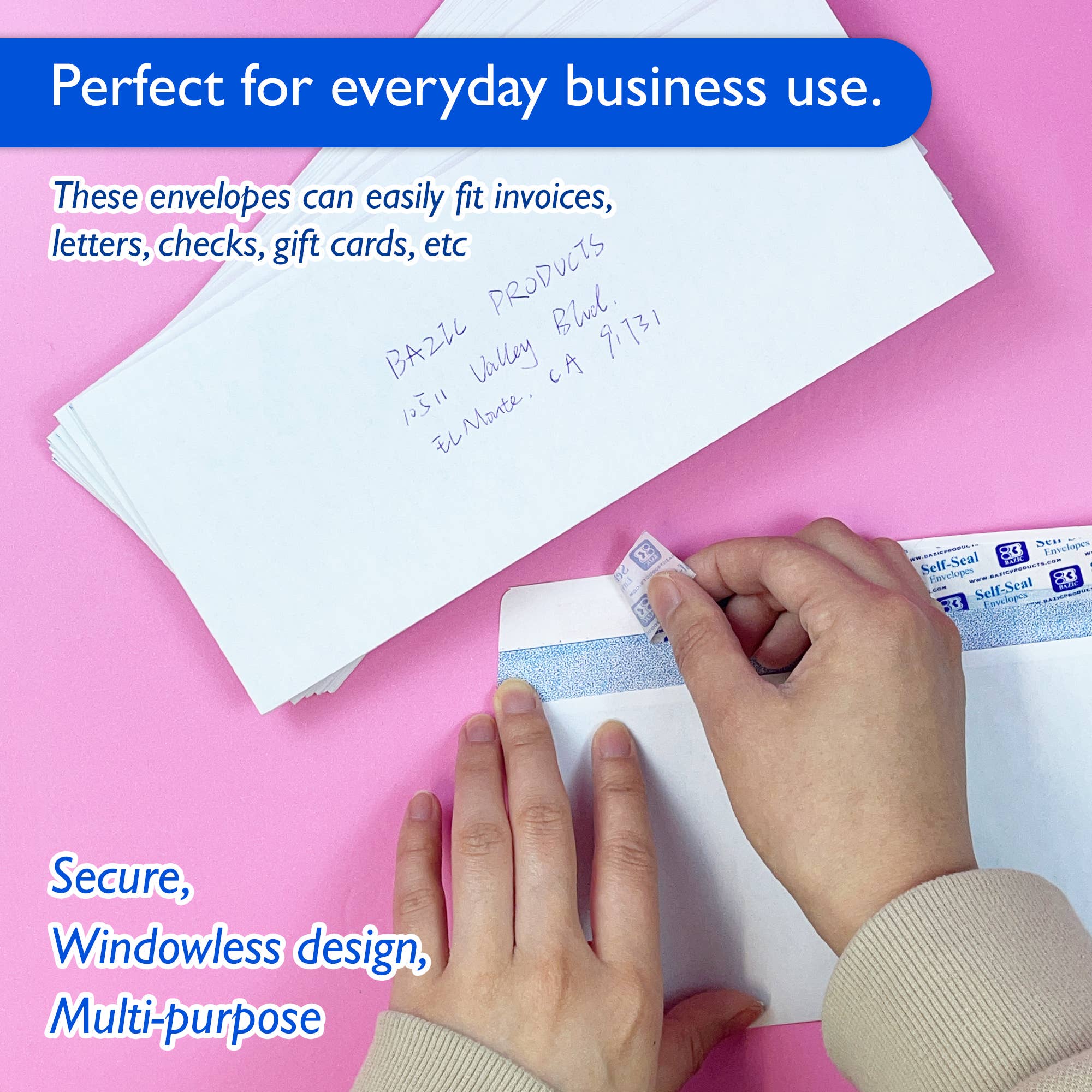 BAZIC Products - Wholesale Envelopes - #10 Self-Seal Security Envelope (30/Pack)3