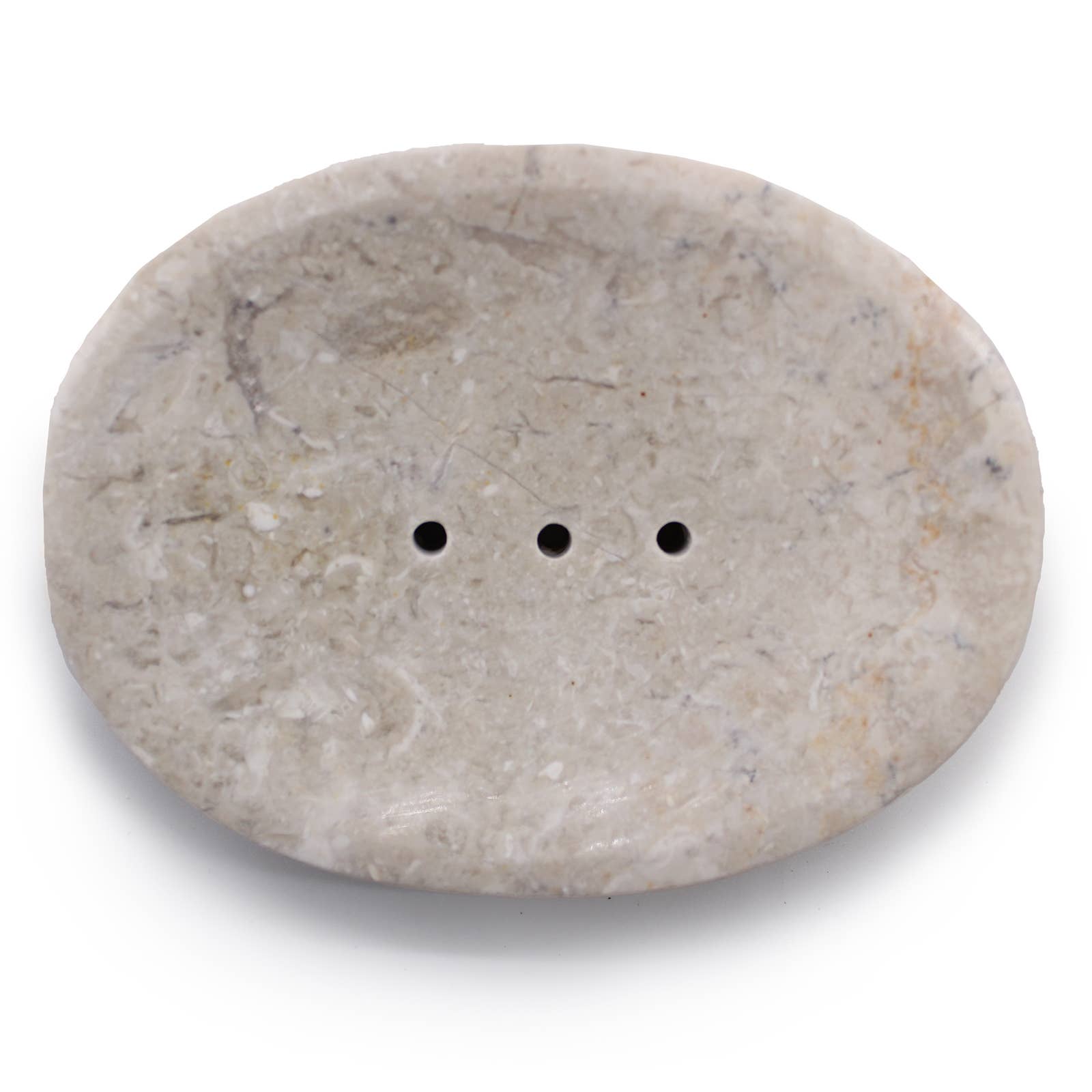 Ancient Wisdom - Wholesale Bath Soap Dish - Classic Oval Cream Marble Soap Dish1