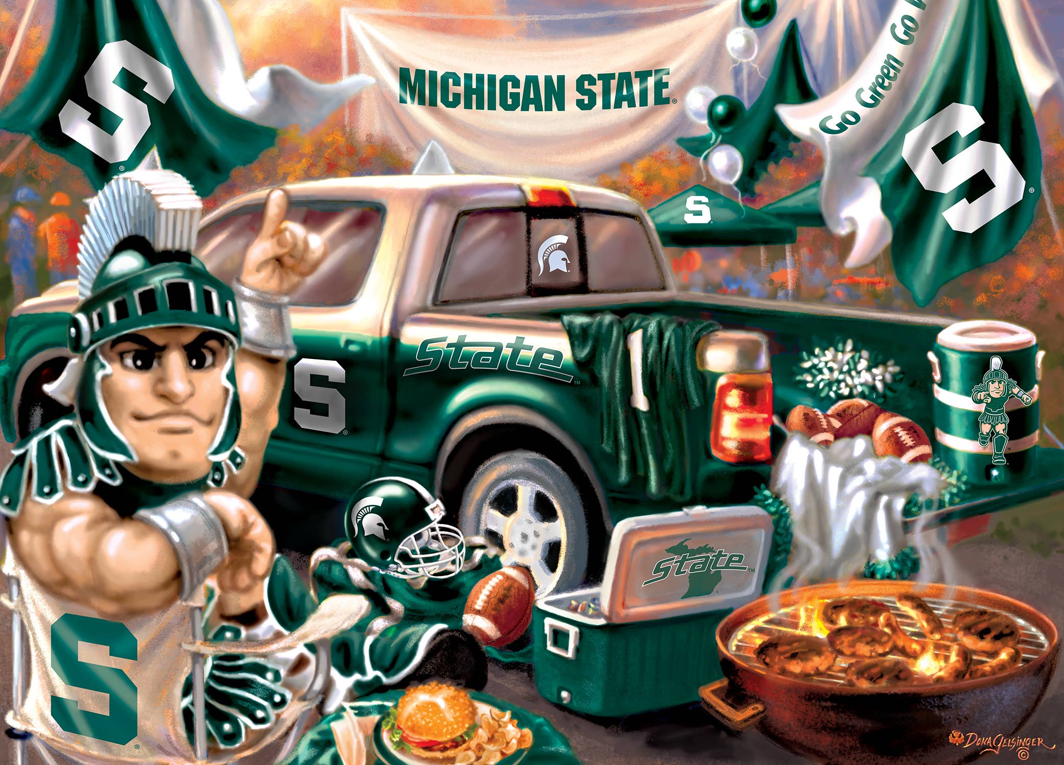 Masterpieces Puzzles - Wholesale Puzzle - Adult - Michigan State Spartans - Gameday 1000 Piece Puzzle1