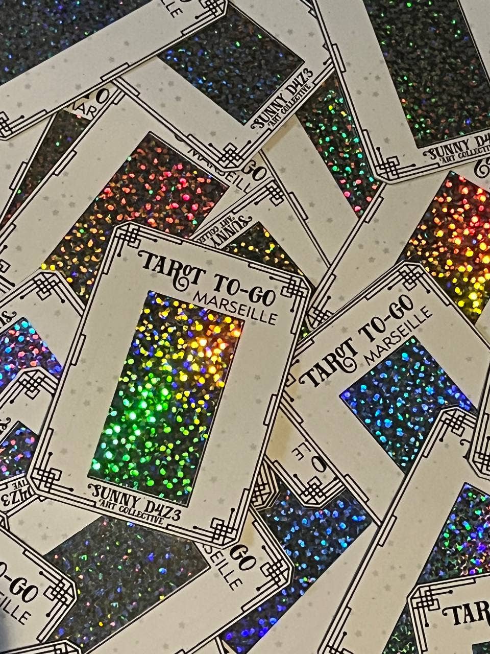 sunny d4z3 art collective - Wholesale Tarot/Oracle Card - scratchers- tarot to go white scratch off - 3 card pack - MARSEILLE2