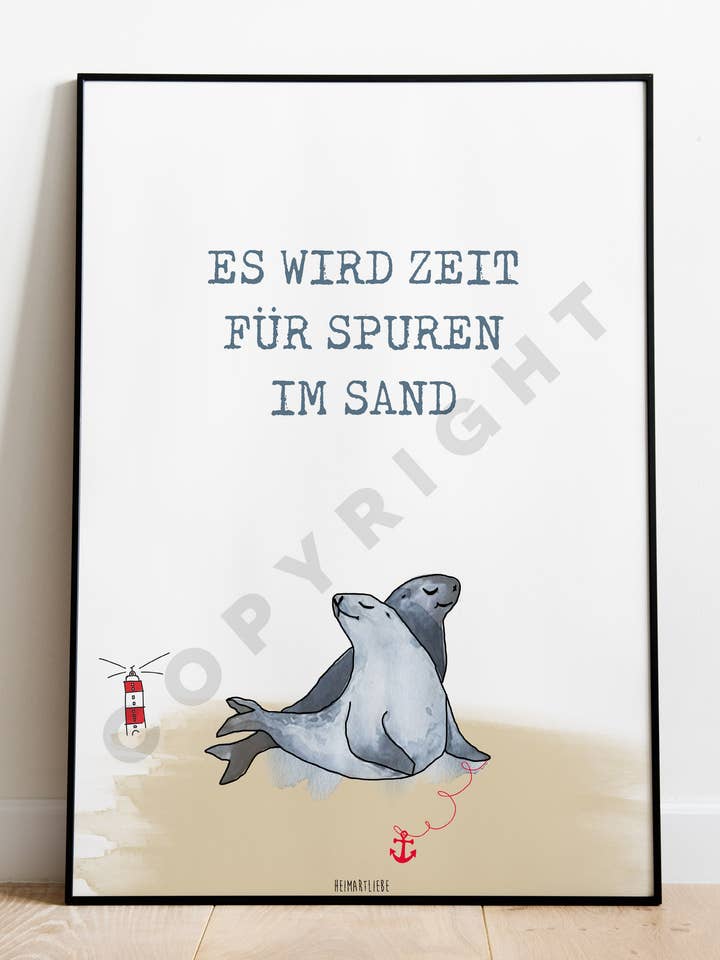 IMPRESSION - TRACES DANS LE SABLE pour la vente par HEIMARTLIEBE®