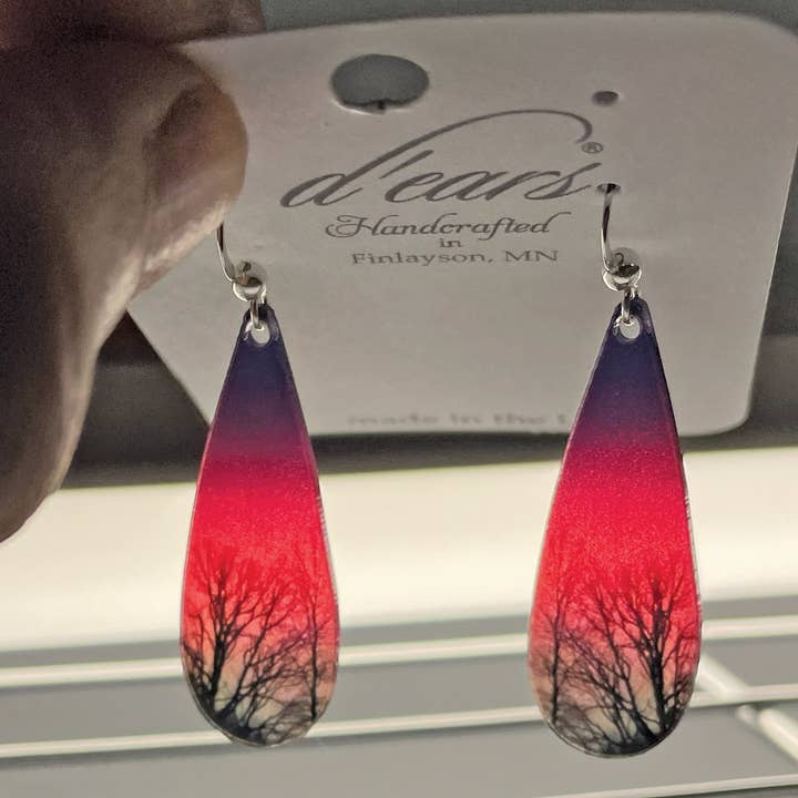 d'ears inc. - Wholesale Dangle Earrings - Forest Fire Aurora Acrylic earrings, sterling silver hooks5