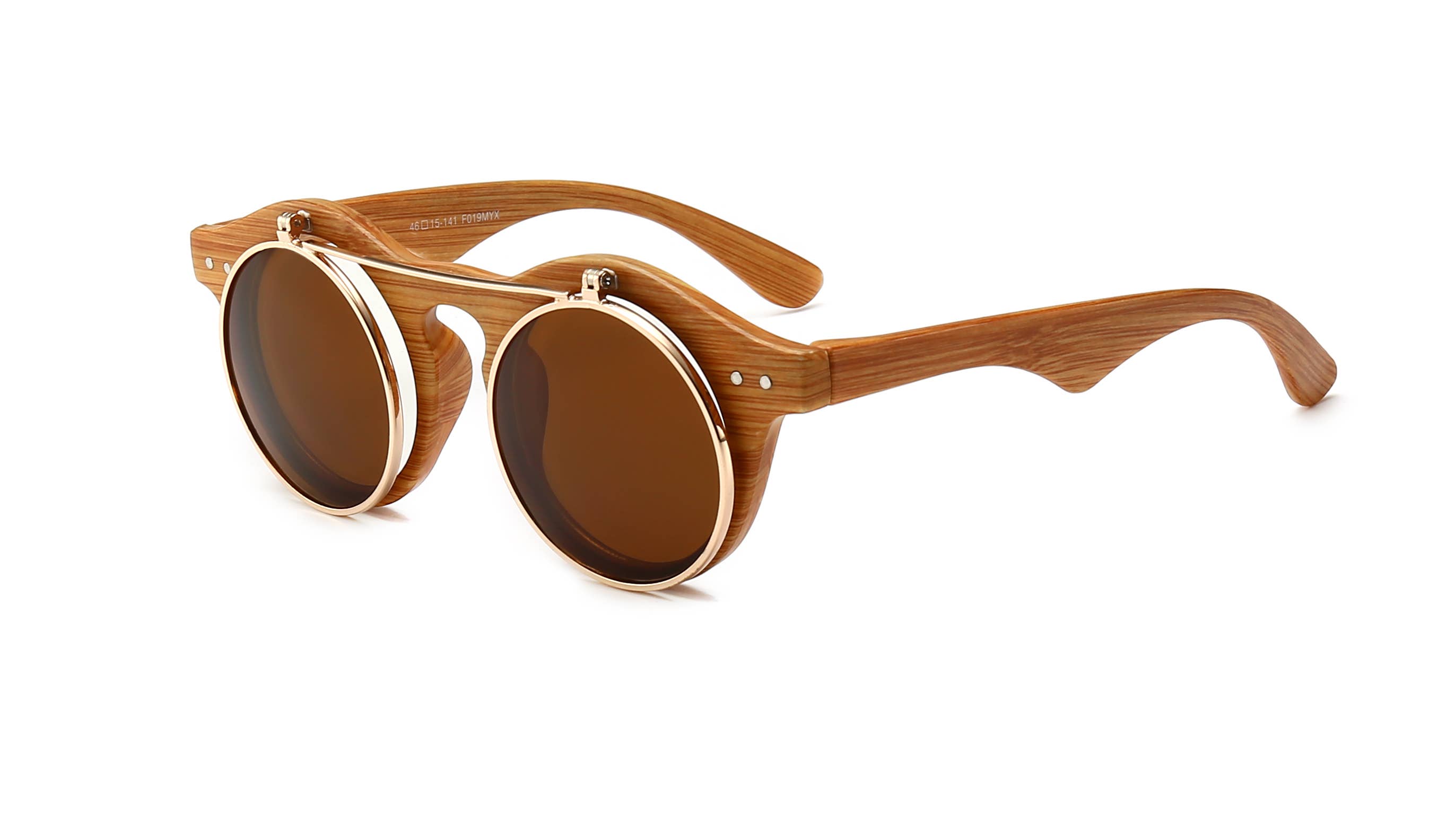 Trio Trading - Wholesale Sunglasses - Unisex - Retro Flip Up Sunglasses For Unisex Assorted 12 Pack9