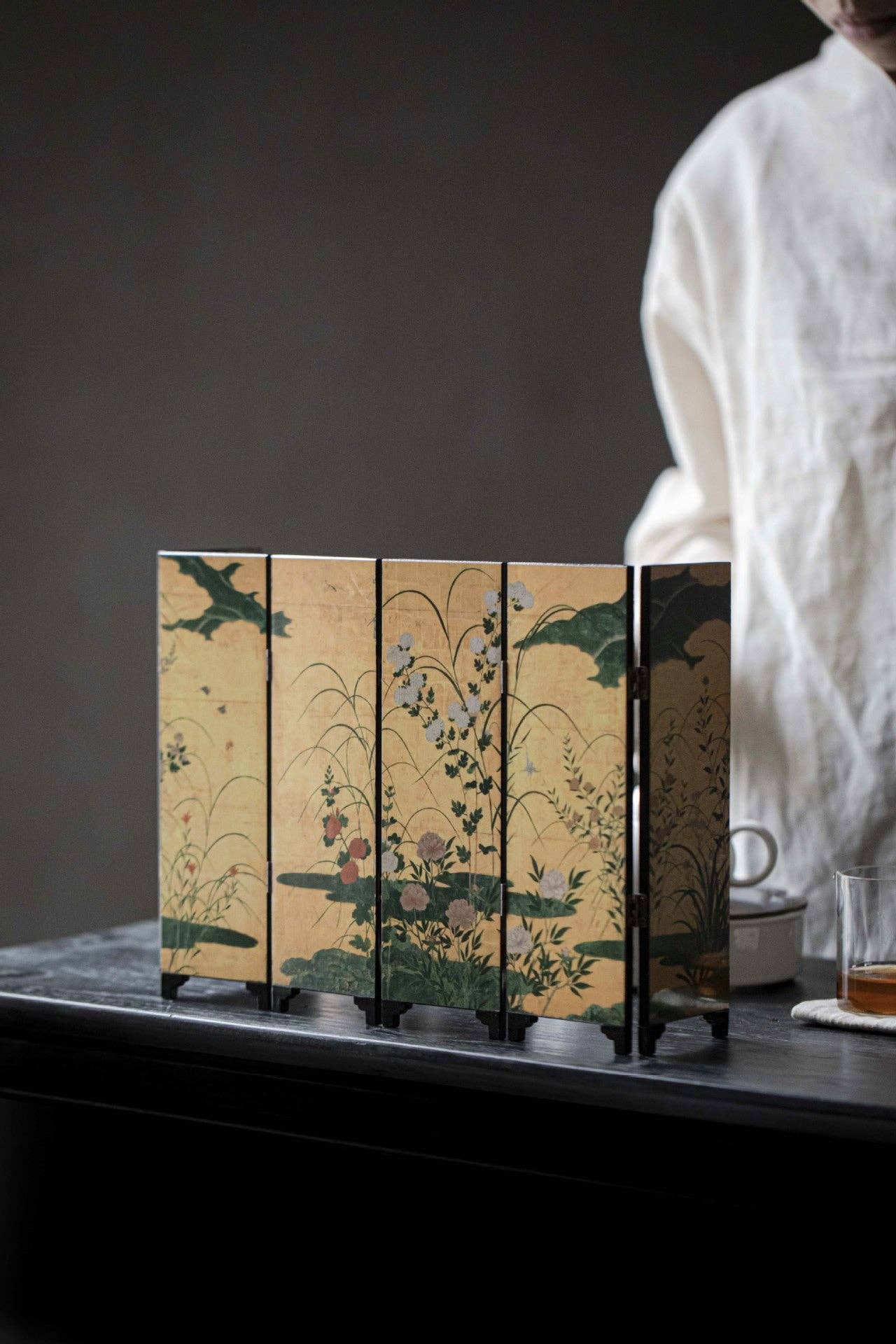 Gohobi （We cover U.S. import duties） – wholesale Dekorativt bordsobjekt – Gohobi min vikbar bordsskärm för tebord6