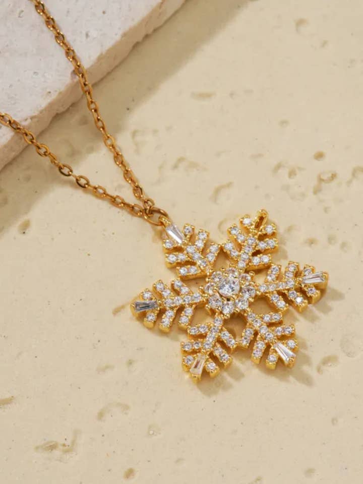 Fiocco di Neve in Stile Base Dorato Carino con Strass per la vendita all'ingrosso da parte di Offshore Surf Co