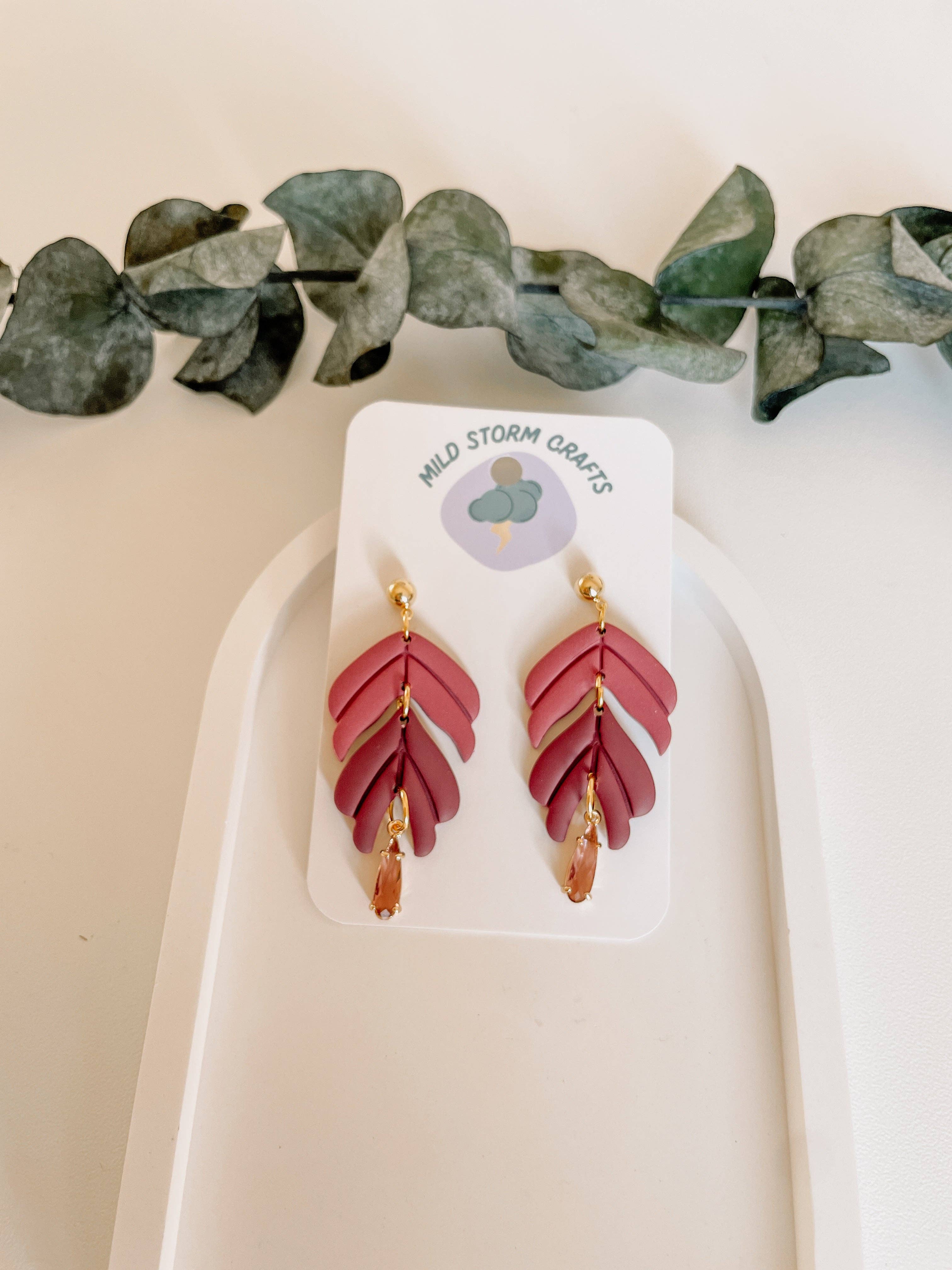 Mildstormcrafts – Großhandel Ohrhänger – Polymerclay Earrings | Leichte Ohrringe | Tria Drop4