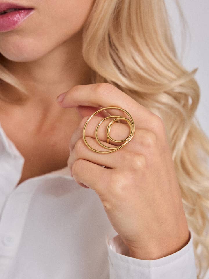 Stainless steel ring 424AQ232 for wholesale by BYREN | ÉLINE L'ATELIER