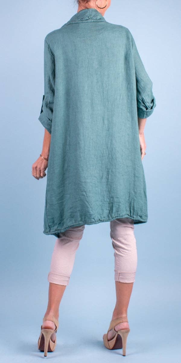 Gigi Moda - Wholesale Jacket - Women's - Shawl Style Long Linen Jacket7