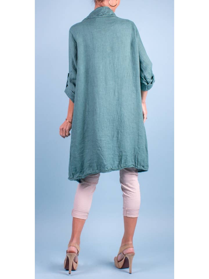 Gigi Moda - Wholesale Jacket - Women's - Shawl Style Long Linen Jacket7