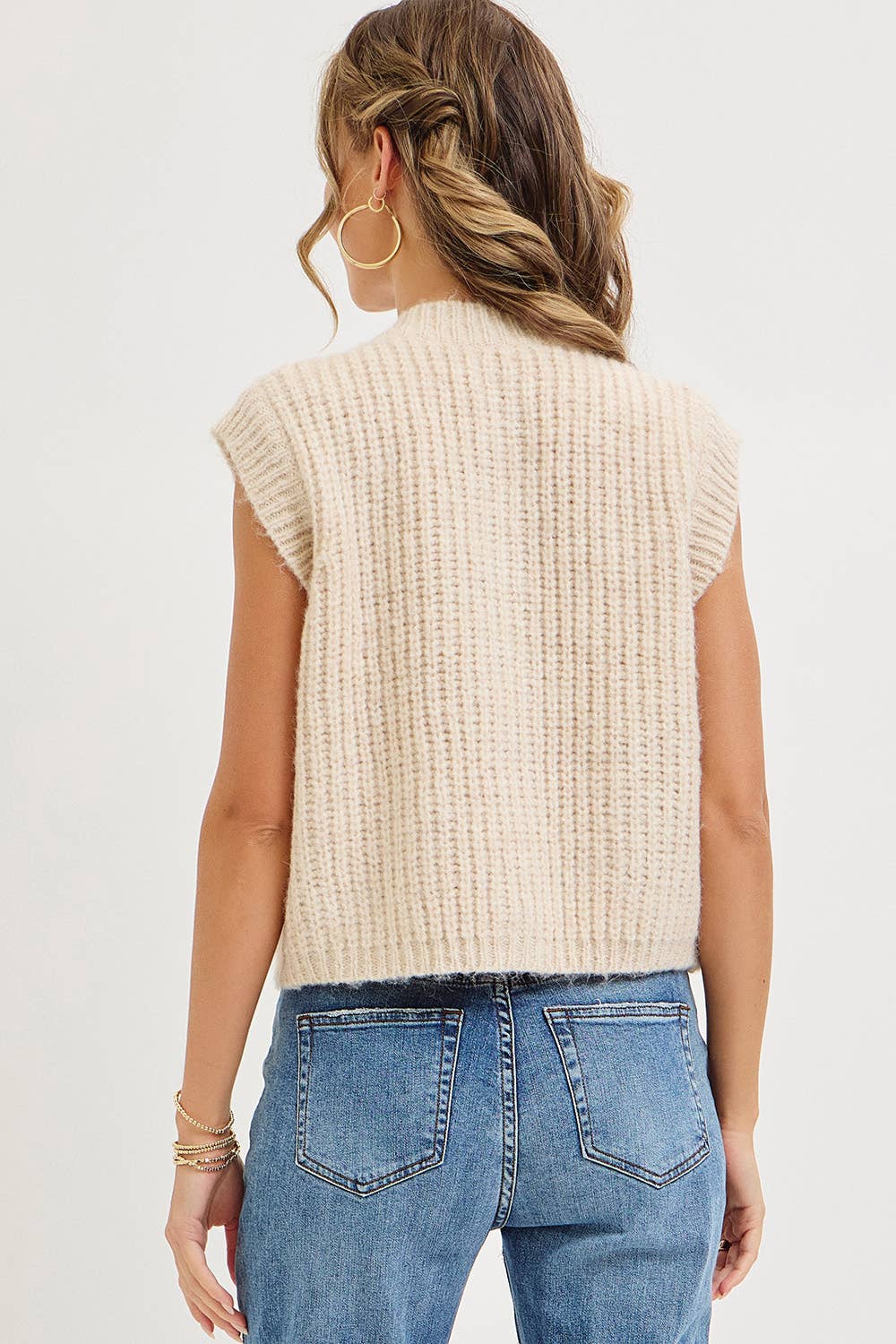 Sweet Lovely by Jen - Wholesale Knit Sweater - Women's - CHUNK SWEATER KNIT VEST 1