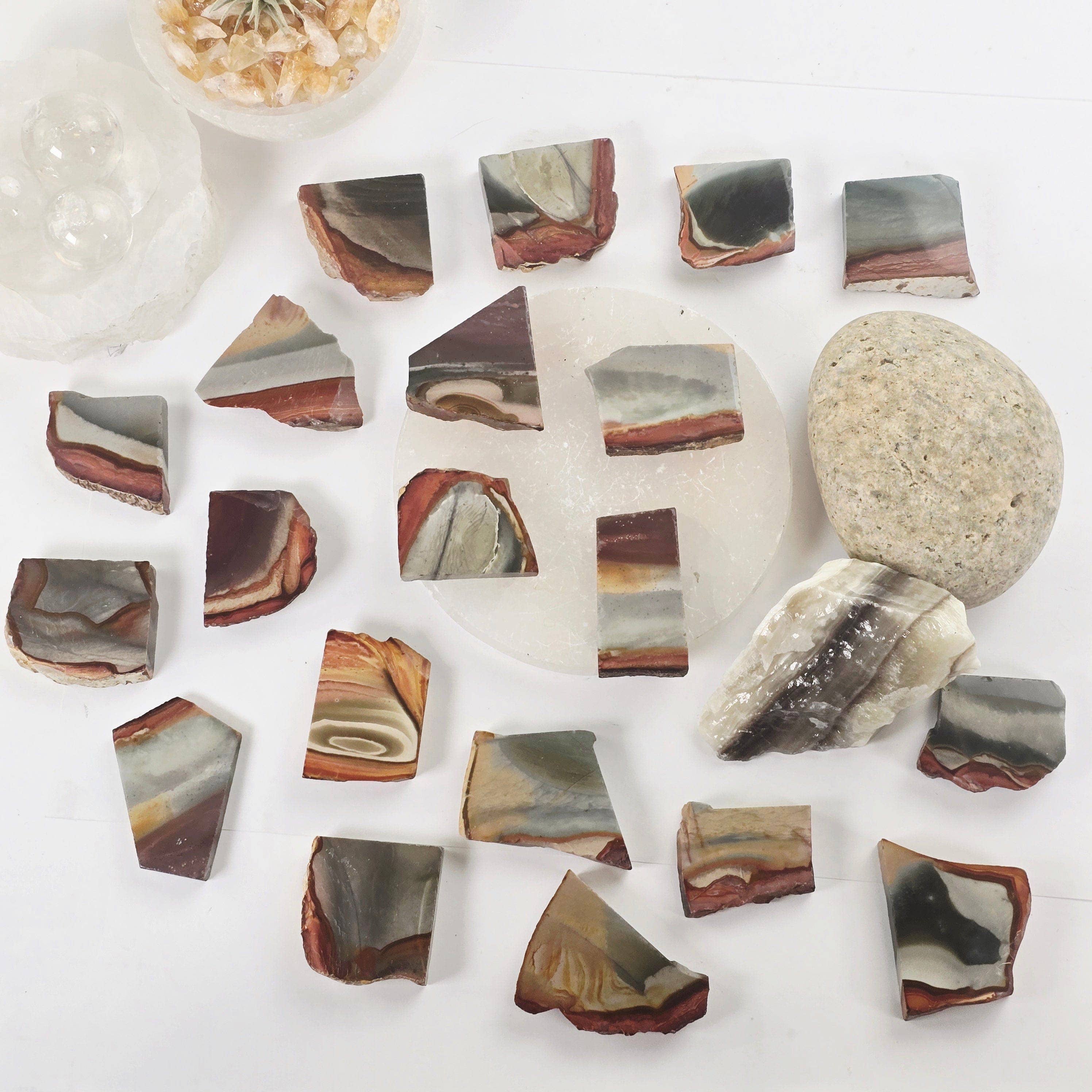 Rock Paradise - Wholesale Spiritual Stone/Crystal - Polychrome Jasper Semi Polished Crystal Slab - You Choose2