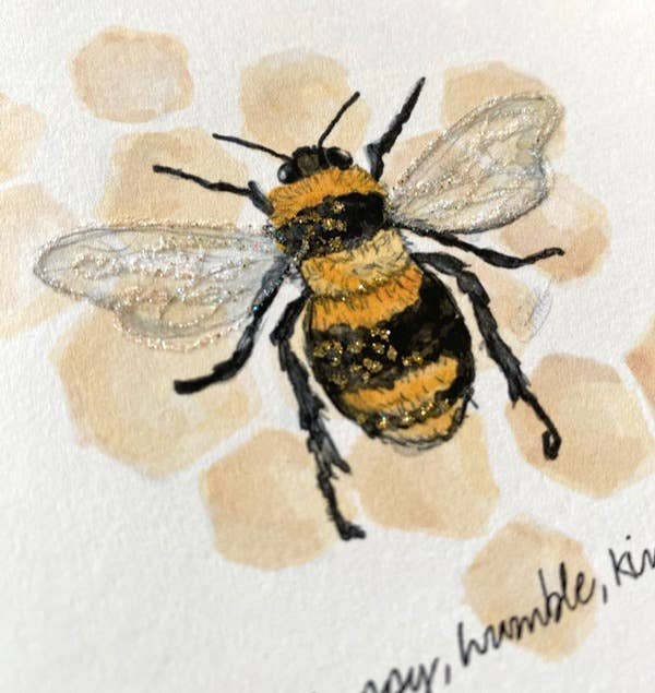 Carciofi Design - Wholesale Everyday Greeting Card - Just Bee Everyday Greeting Card, Hand Embellished1
