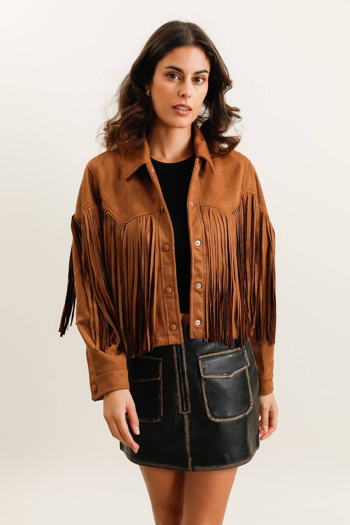 Daphnea - Wholesale Jacket - Women's - 5956 FRINGED JACKET0