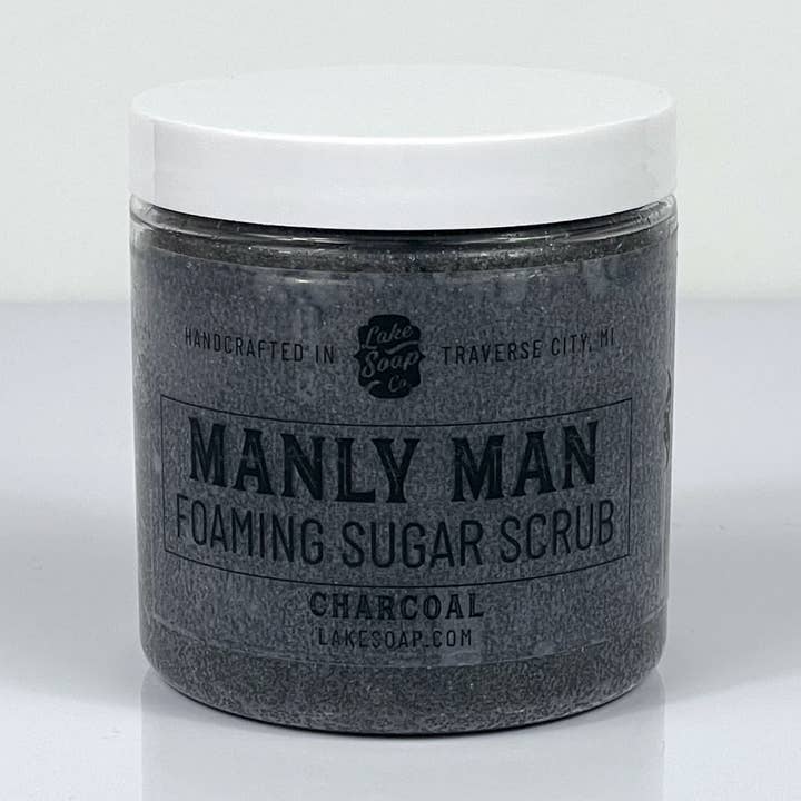 Manly Man Sukkerskrubbe for engroshandel hos Lake Soap Company