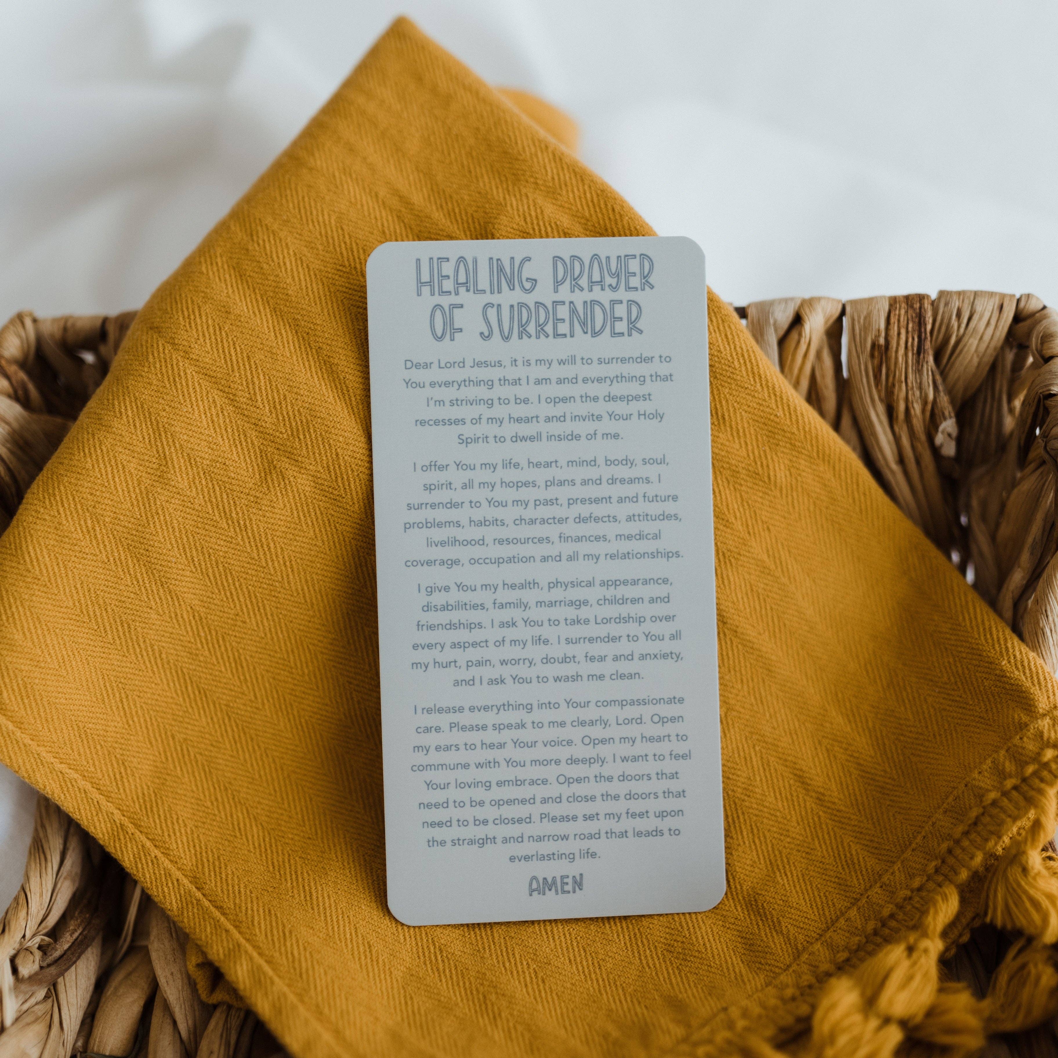 Abundance of Grace - Wholesale Religious Card - Healing Prayer of Surrender Prayer Card