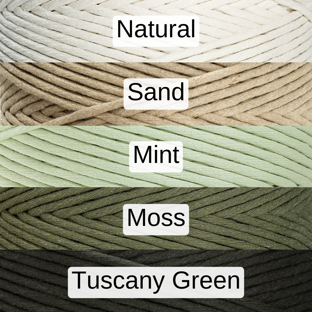 Macramé Mouse – Großhandel Pflanzenampel – Der Twist-Pflanzenhänger (Zweifarbig) - Mittig hängender Pflanzenhänger4