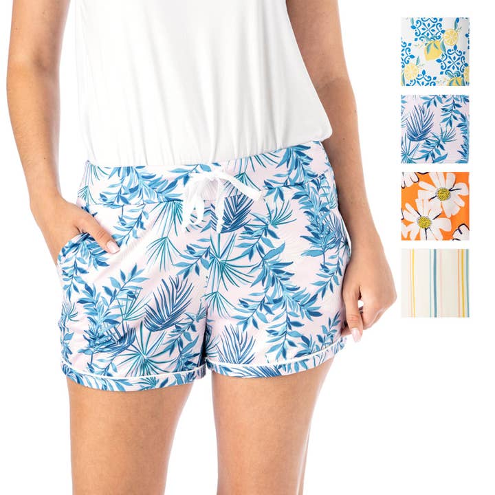 DM Merchandising - Wholesale Lounge Shorts - Women's - Hello Mello Lazy Daisy Lounge Shorts Open Stock
