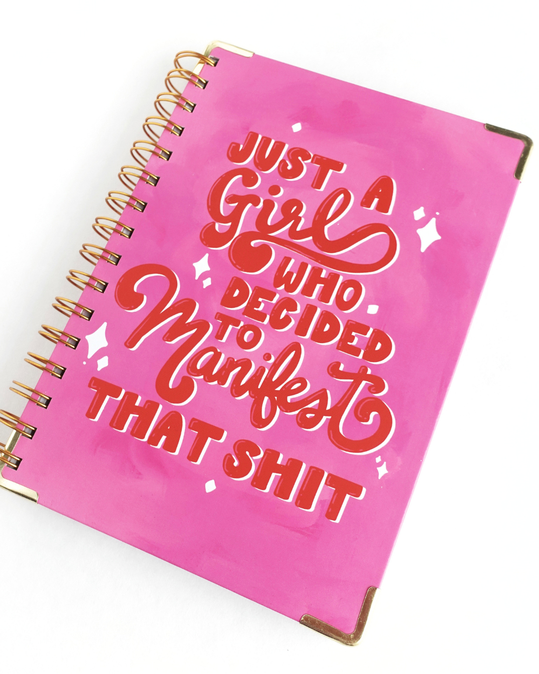Pretty Peacock Paperie - Women's Empowerment - Wholesale Journal/Diary - Just A Girl Who Decided to Manifest That Shit Hardcover Spiral Journal1