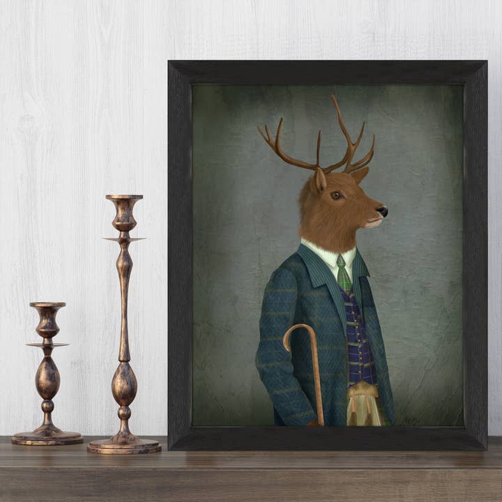 Scottish Deer, Alistair McStag Giclee Art Print, Wall Art for wholesale by FabFunky Ltd