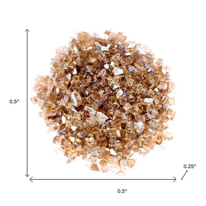 HomeRoots - Wholesale Fire Pit - Copper Round Reflective Fire Pit Glass2