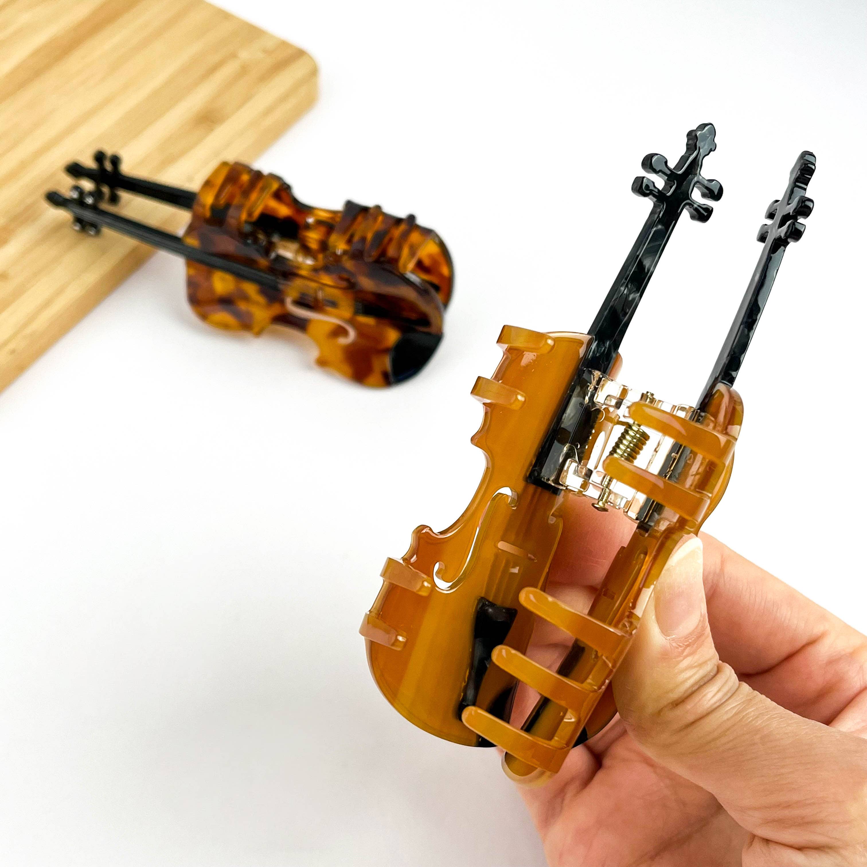 TheDivaSoap - Wholesale Hair clip – Women’s - Violin Claw Clip, Elegant Musical Instrument Hair Clip4