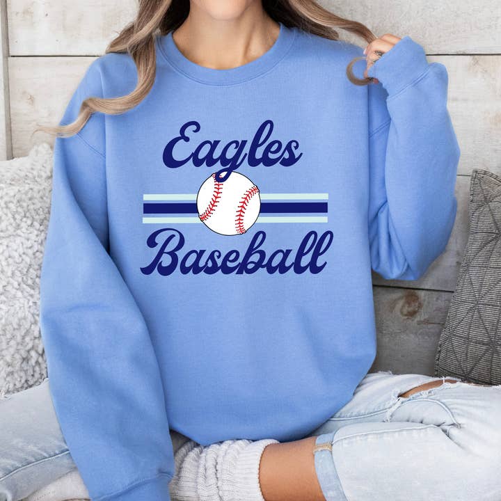 Personalized Retro Baseball Sweatshirt, Custom Team Crewneck for wholesale by La Bella Rose Boutique