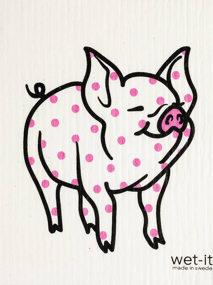 Polka Pig Swedish Cloth for wholesale by Wet-it!