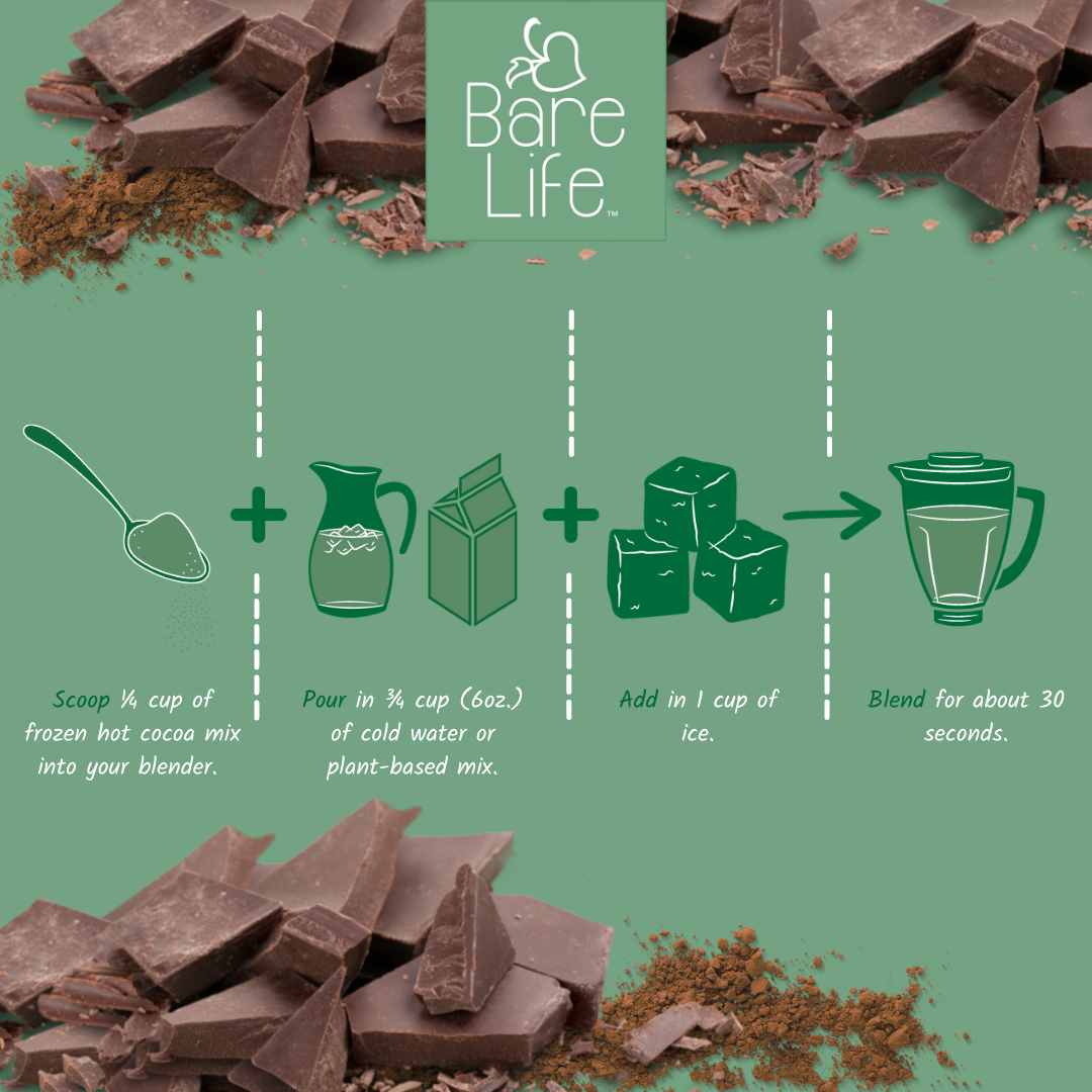 Bare Life - Wholesale Hot Cocoa Mix/Kit - Dairy Free & Vegan Frozen Hot Cocoa Mix, Gourmet Frappe4