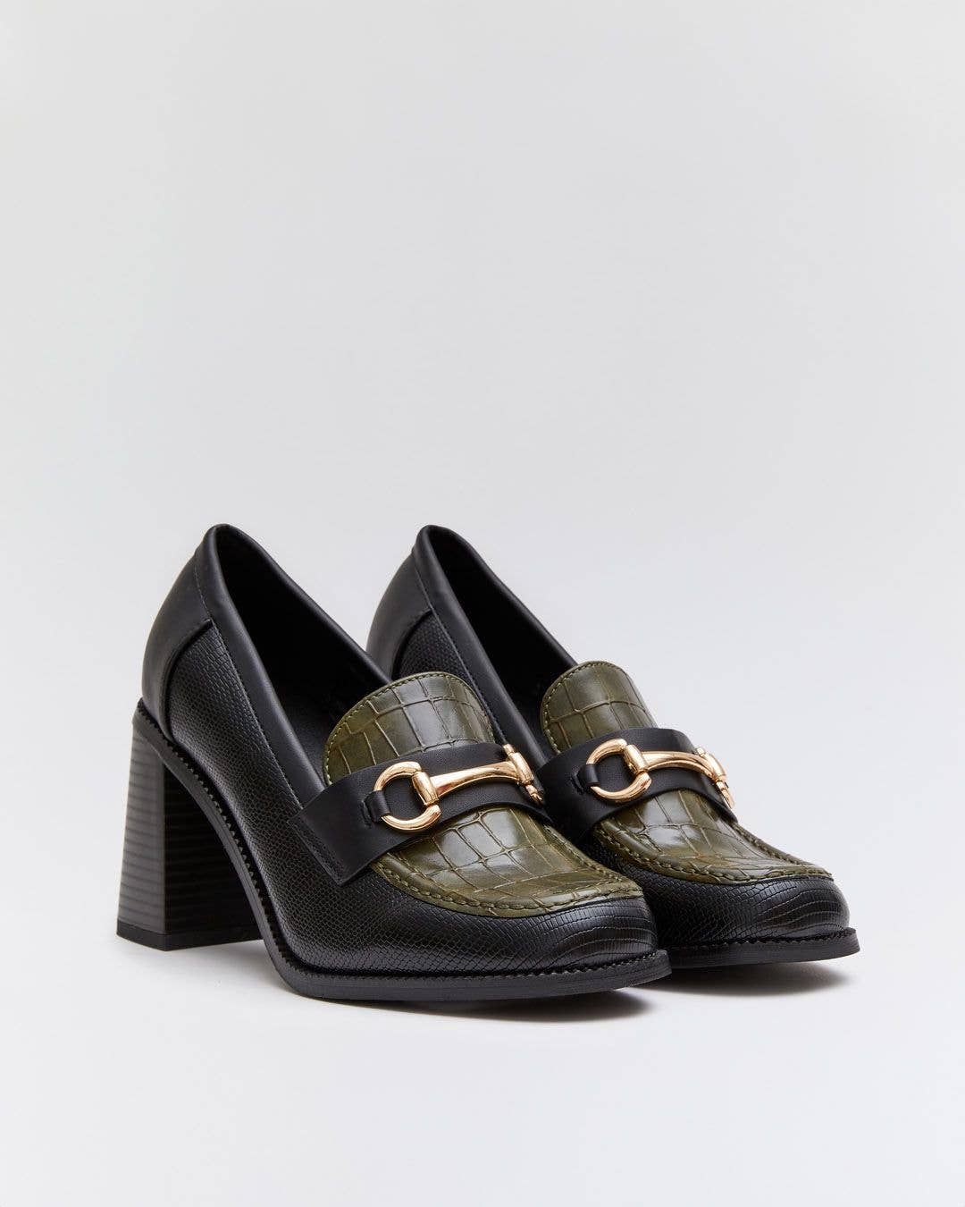 SWEET MAGIC MODA Y COMPLEMENTOS - Wholesale Platform Heels - Women's - SQUARE IMITATION LEATHER HIGH HEEL SHOE 3