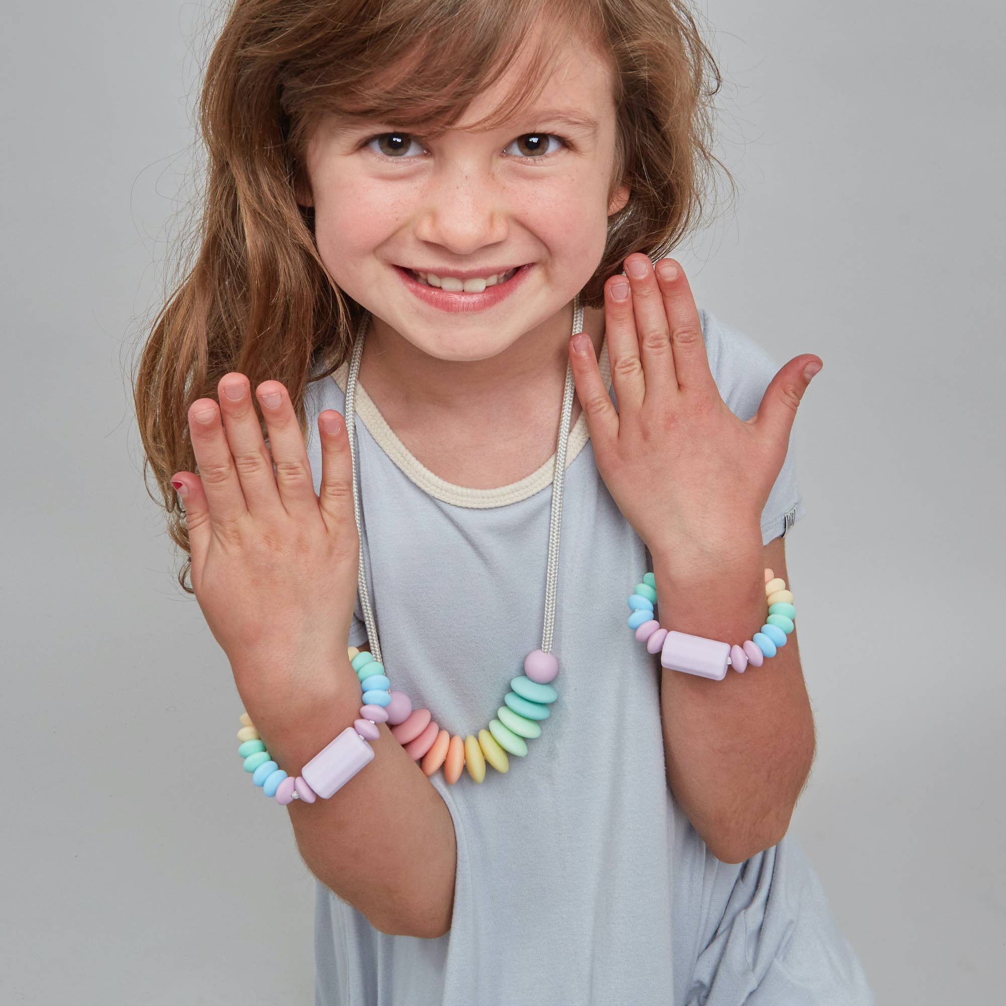 January Moon - Wholesale Beaded Bracelet - Kids - Rainbow Sherbet Sensory Bracelet1