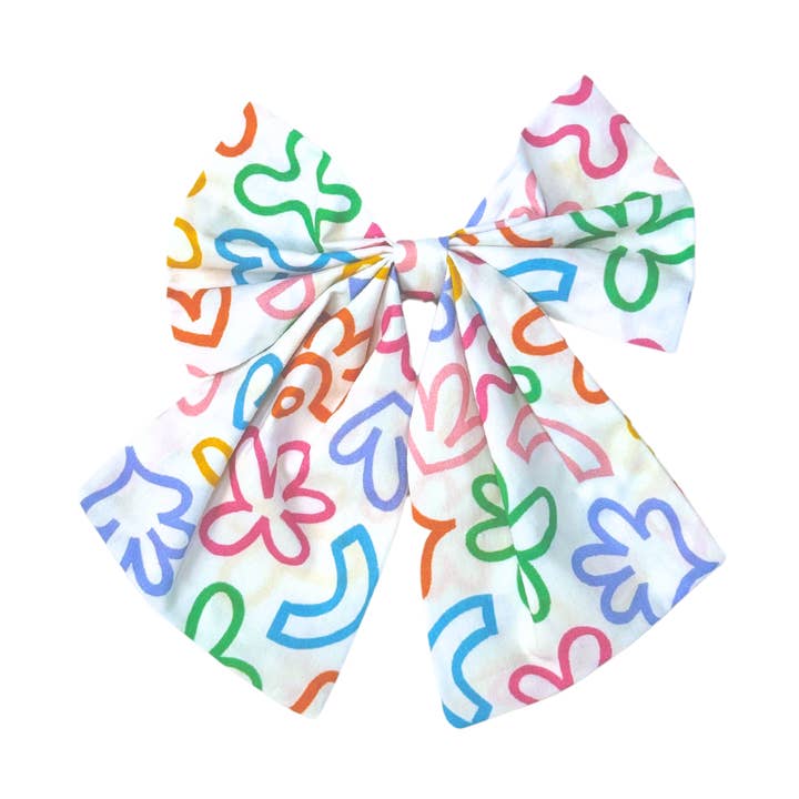 Lazo grande en garabato arcoíris para venta al por mayor de Nella June