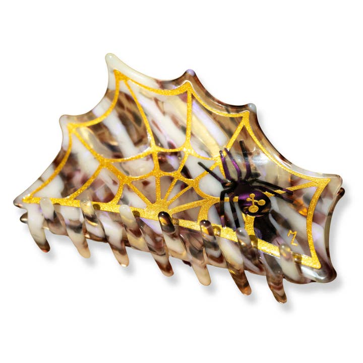 Spiderweb Hair Claw Clip in Nebula for wholesale by Paper Spaceship by Maile Lani