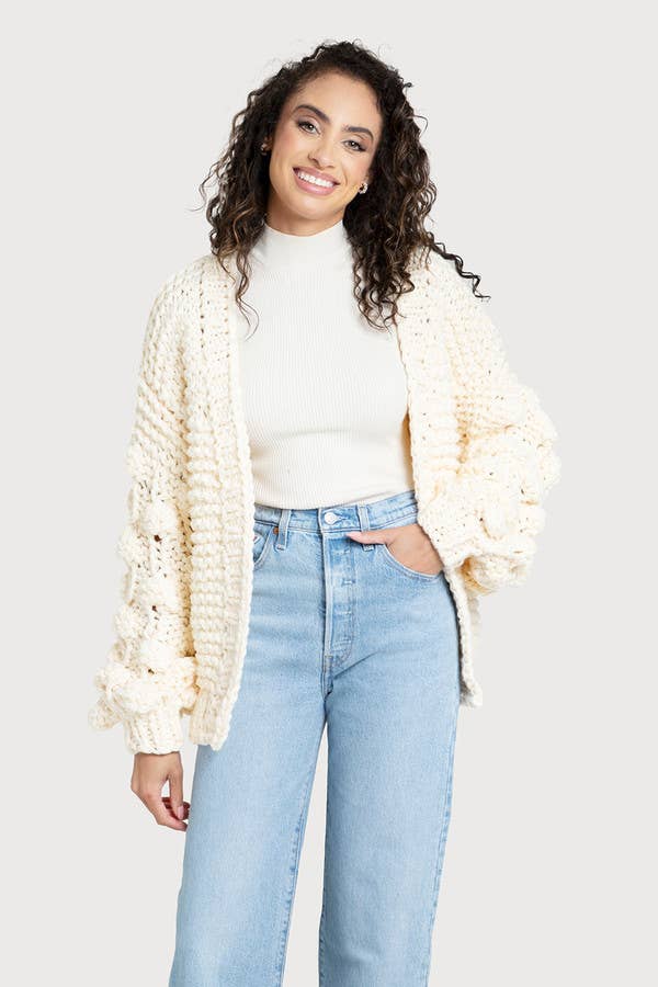 SAACHI - Wholesale Cardigan - Dames - Gebreid vest met snuistermouwen1