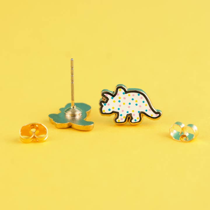 LuxCups Creative - Wholesale Stud/Post Earrings - Dino Cookie Style 2 Earrings5