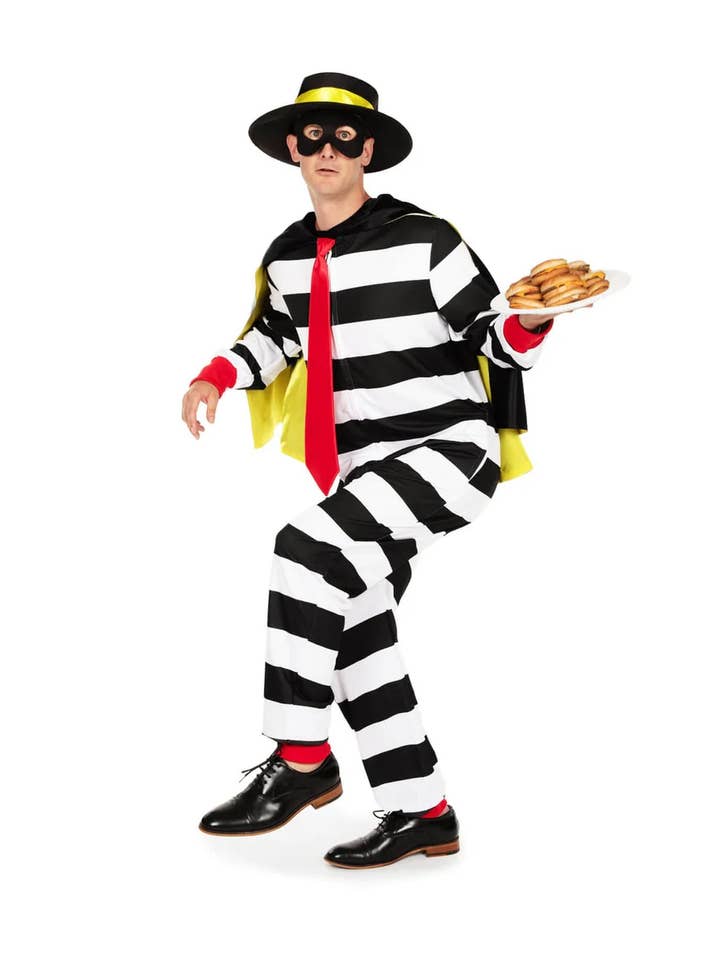 Tipsy Elves – Engroshandel Kostume - Voksen – Hamburger Thief Kostume - Unisex Halloween Jumpsuit