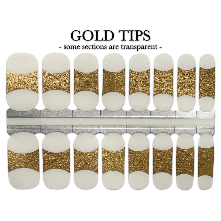 Nail Wrap - Gold Tips for wholesale by Salted Avenue