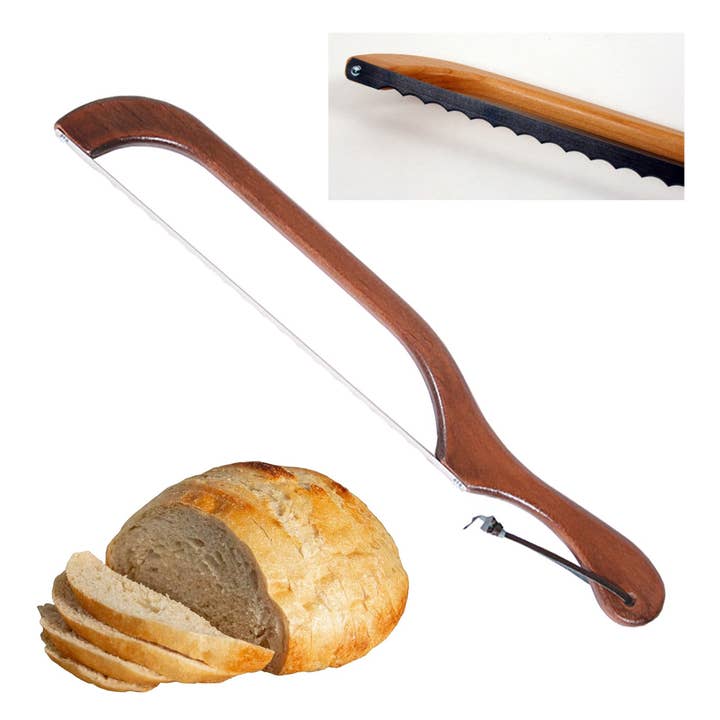 Out of the Woods of Oregon - Wholesale Kitchen/Utility Knife - Bread & Bagel Slicer - Walnut Finish