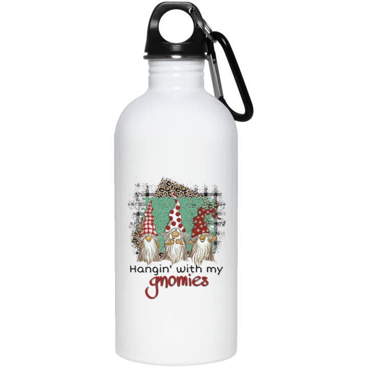 Hanging with My Gnomies Water Bottle for wholesale by Mad Hatter Mug