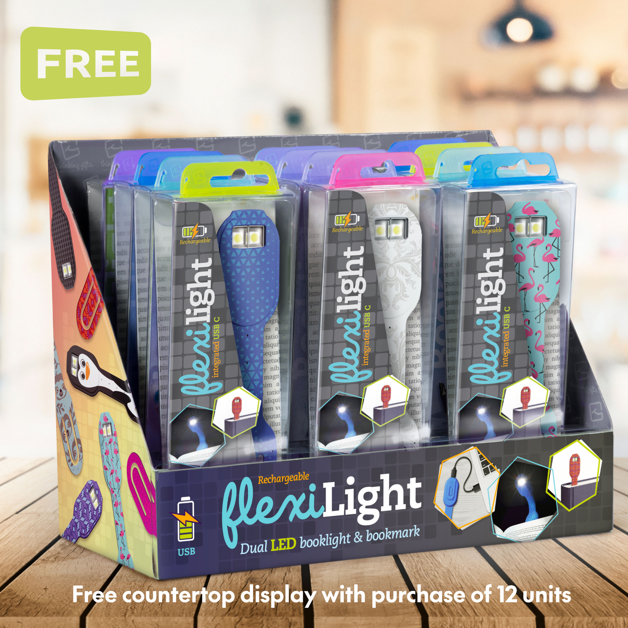 Thinking Gifts Company Ltd - Wholesale Booklight - Flexilight Rechargeable Classic BookLight / Bookmark in one22