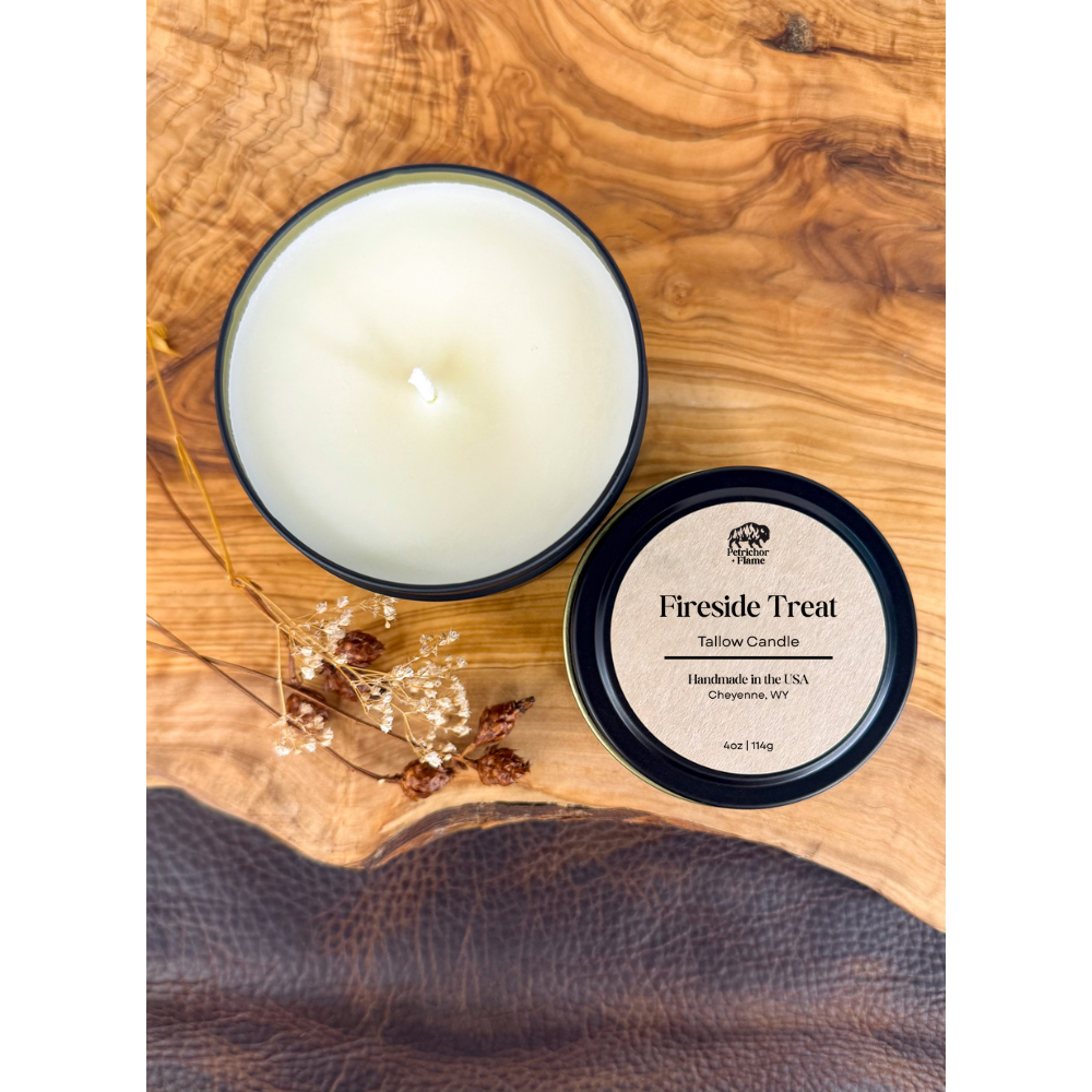 Petrichor+Flame - Wholesale Travel Candles - Tallow Candle - Fireside Treat1