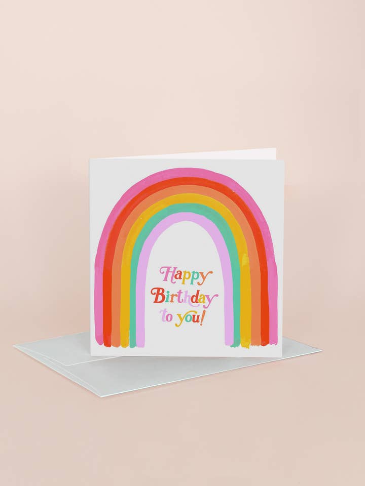 Födelsedagskort med regnbågsbokstäver för wholesale av Idlewild Co.