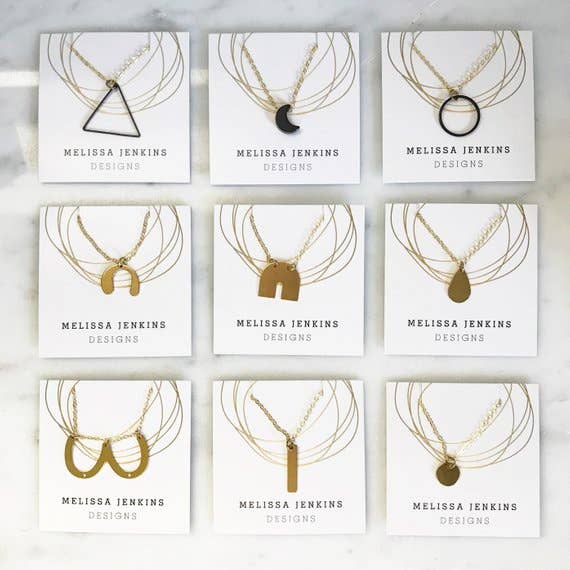 Collana corta regolabile in ottone dorato 16-18 « per la vendita all'ingrosso da parte di Melissa Jenkins Designs