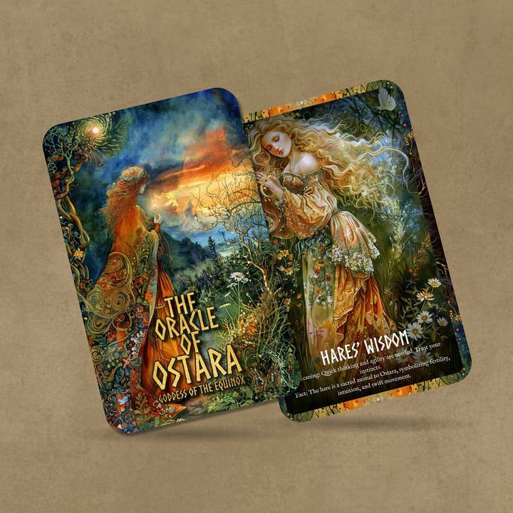 Ibiza Tarot USA - Wholesale Tarot Cards - The Oracle of Ostara - Goddesses of the Equinox - Oracle cards - Nordic Goddess Insights - Divination Tools